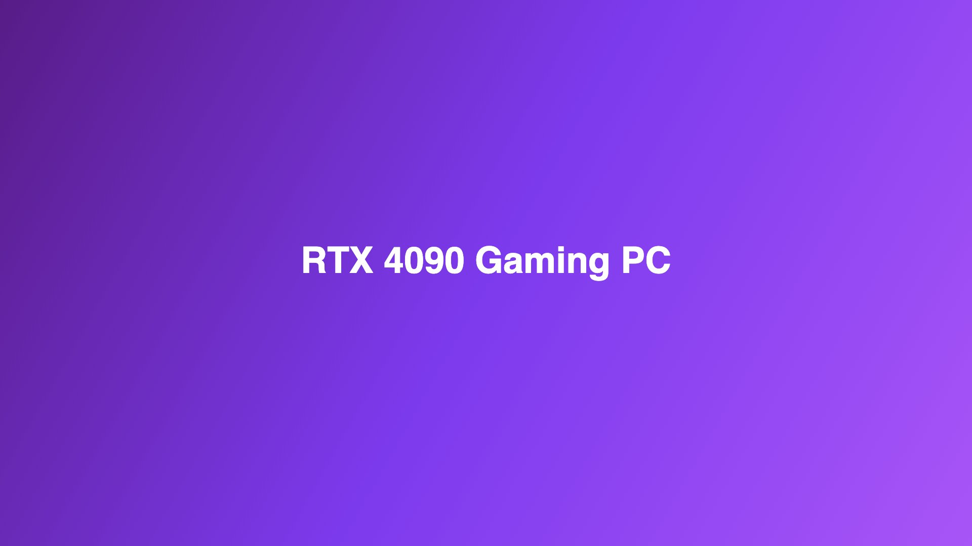 RTX 4090 Gaming PC